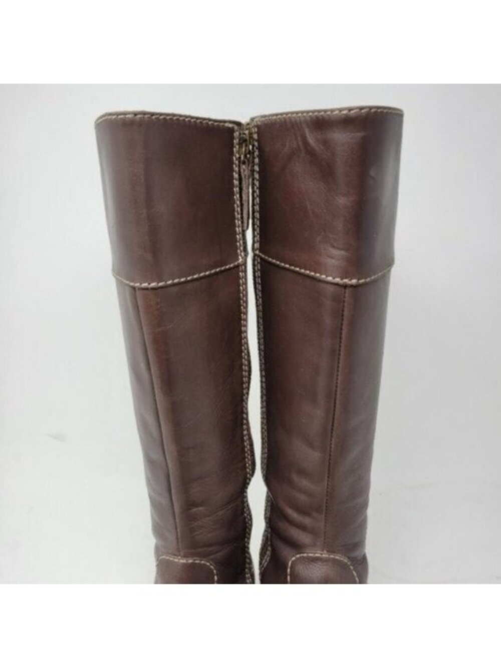 Boden | Leather Tall Knee High Riding Boots Brown - Picture 7 of 14